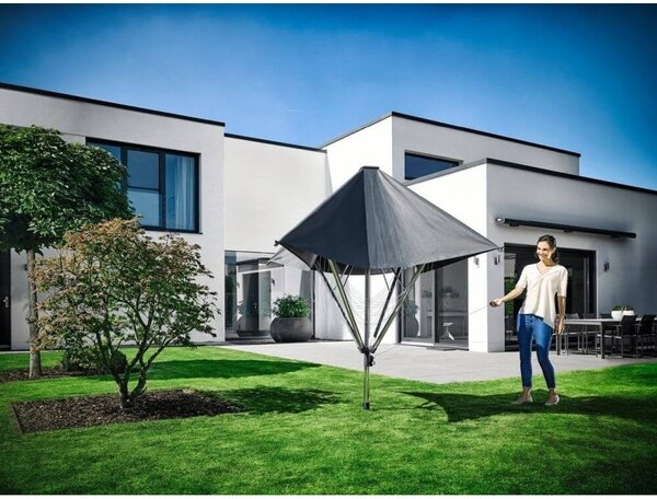 Uscător de rufe argintiu pentru grădină 40 m LinoProtect 400 – LEIFHEIT