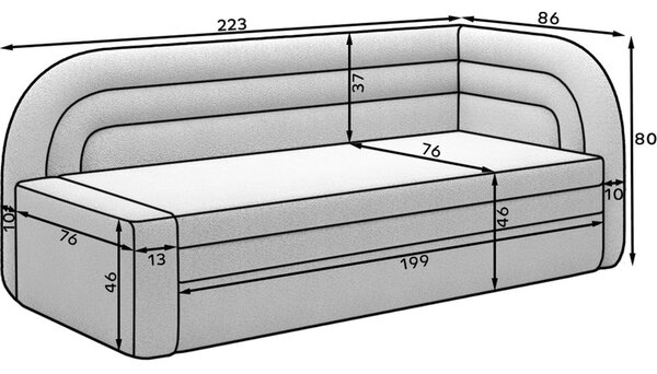 Canapea verde extensibilă/cu spațiu de depozitare cu tapițerie din chenille cu colț pe partea dreaptă 223 cm Fabillo – ELTAP
