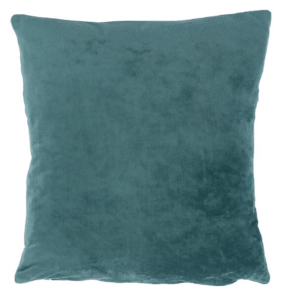 Pernă, material textil de catifea petrol, 60x60, OLAJA TIPUL 5
