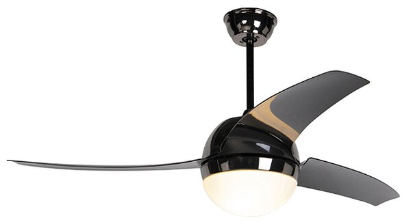 Ventilator de tavan negru-crom cu telecomandă - Bora 52
