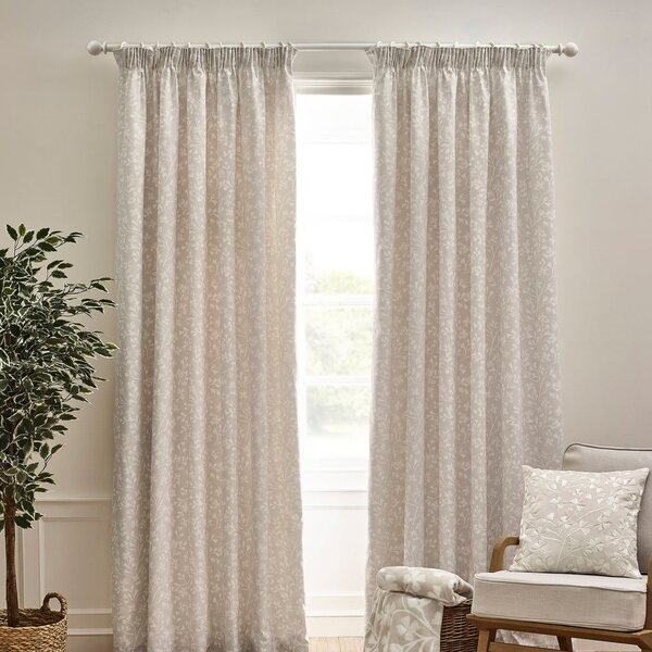 Draperii bej 2 buc. 168x183 cm Brooke Floral – Catherine Lansfield