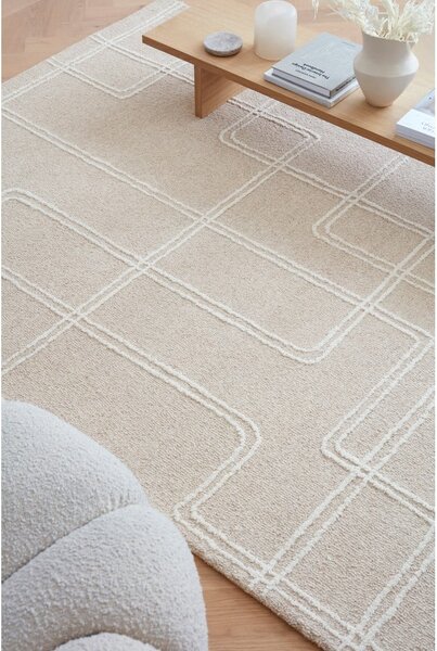 Covor bej handmade din lână 120x170 cm Ada – Asiatic Carpets