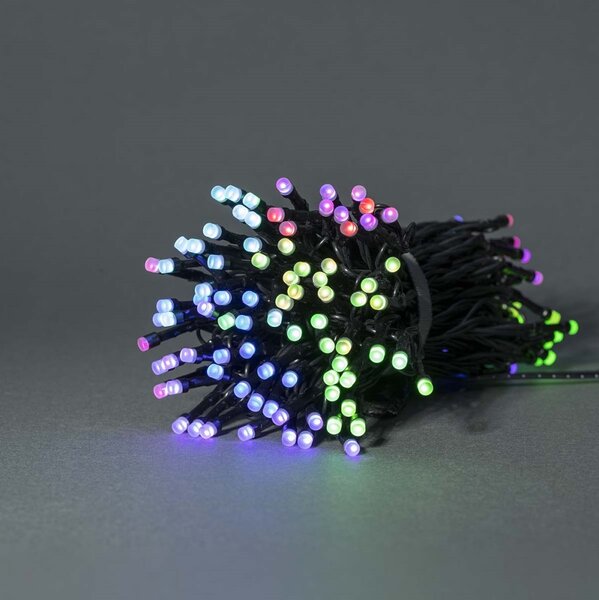 Nedis WIFILX01C84 - Ghirlandă LED RGB pentru exterior, 84 LED-uri, 8 funcții, 13 m, IP65, Wi-Fi (Tuya)