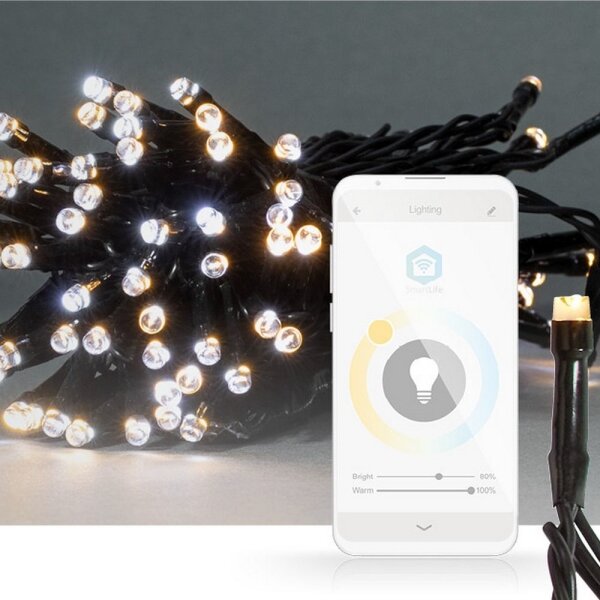 Nedis WIFILX02W50 - Ghirlandă LED de Crăciun 50xLED/8 funcții 5m IP65 Wi-Fi Tuya