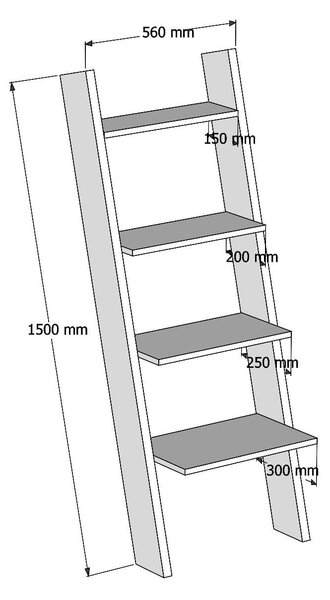 Biblioteca / etajera carti , Solid Homs, nuc, 150 cm x 56 cm x 30 cm, PAL
