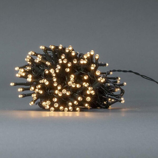 Nedis CLBO192 - Ghirlandă LED 192xLED, 7 funcții, 3xAA, 14,9 m, IP44, alb cald
