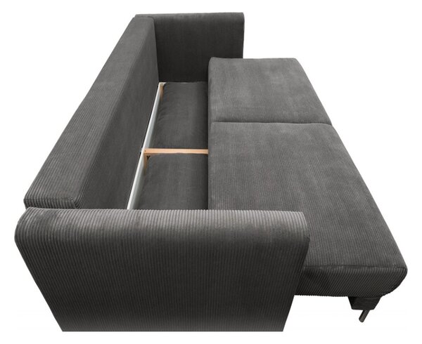 Canapea extensibila 3 locuri verde RICO, stofa catifelata - Monolith 3