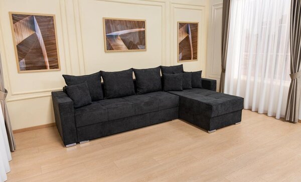 Colțar Extensibil Claudia Mare XXL Bonell Negru - Aragon 99, Interschimbabil