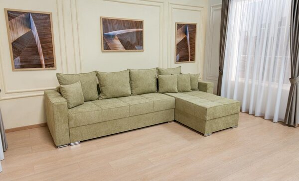 Colțar Extensibil Claudia Mare XXL Bonell Verde Olive - Aragon 35, Interschimbabil
