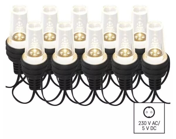 Instalație luminoasă LED de exterior 10xLED/9,5 m IP44 alb rece