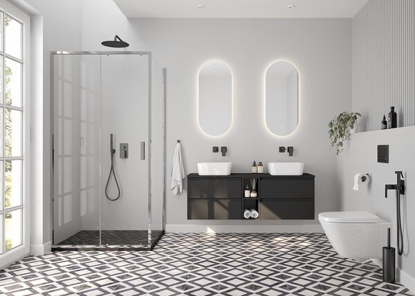 Oltens Hadsel baterie cadă-duș ascuns grafit 34108400