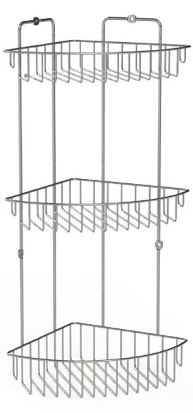 Erga Vega, poliță de colț pe 3 nivele 52x25,5x19 cm, crom, ERG-YKA-E.VEGA S3
