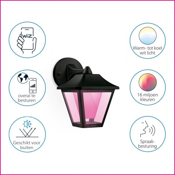 Aplică LED RGBW dimabilă de exterior WiZ LED/9,5W/230V IP44 Wi-Fi