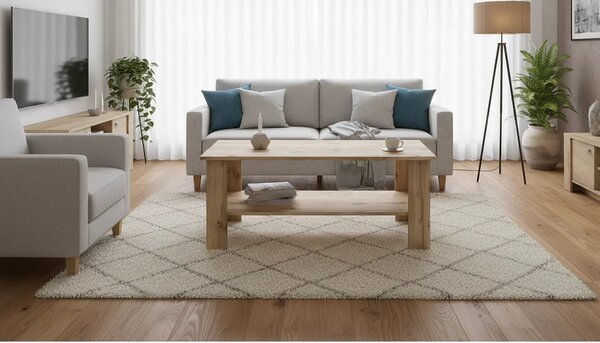 Masuta cafea ACADIA, stejar, PAL, 115x56x46 cm