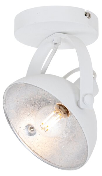 Plafoniera industriala alba cu argintiu 15 cm ajustabila - Magnax