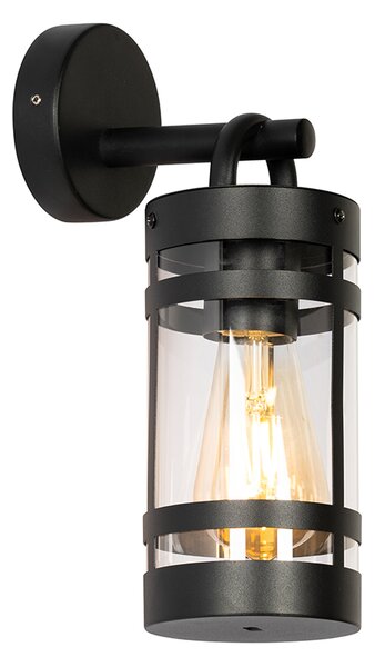 Lampă de perete exterioară industrială neagră IP44 - Ruben