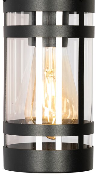 Lampă de perete exterioară industrială neagră IP44 - Ruben