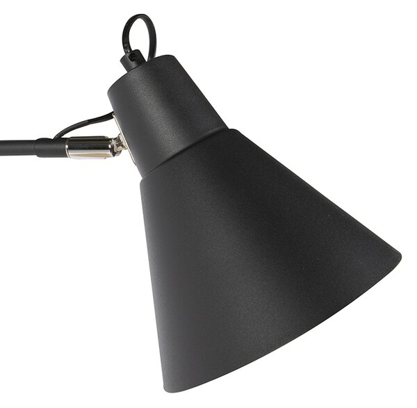 Lampa de perete de design neagră reglabilă - Luna