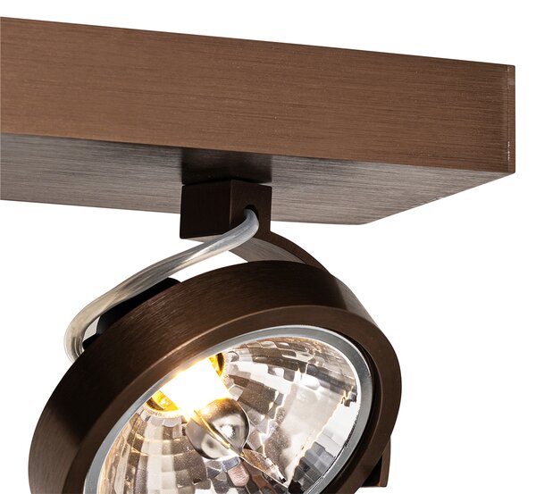 Spot de design bronz închis cu 3 lumini rotativ și înclinabil - Go