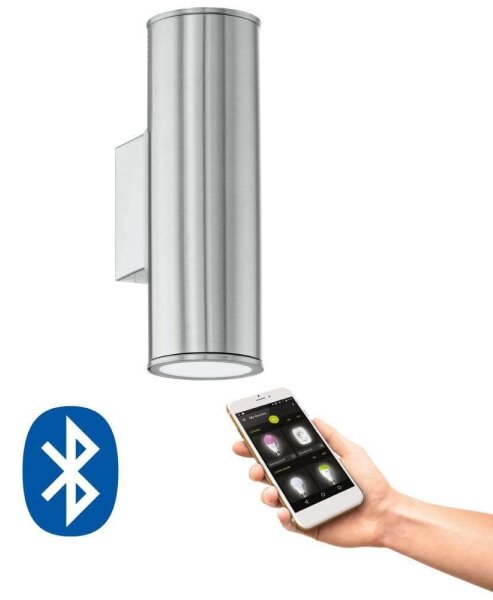 Aplică LED RGBW dimabilă de exterior Eglo 33582 RIGA 2xGU10/5W/230V IP44