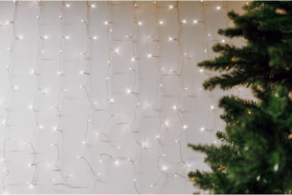 Perdea LED pentru exterior CURTAIN 480xLED/8,4W/230V 3x3 m IP44 alb rece