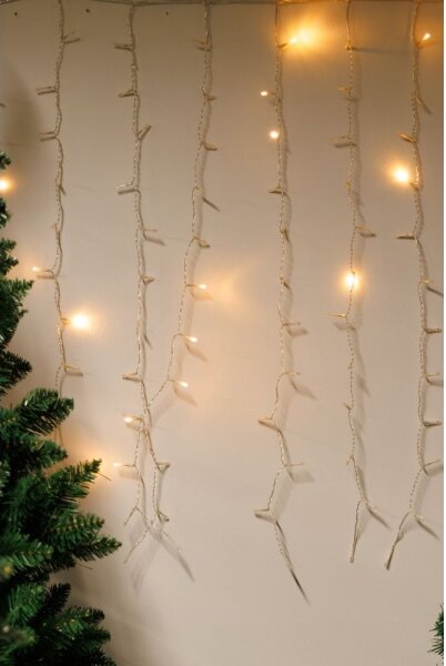 Perdea LED dimabilă pentru exterior CURTAIN 360xLED/8,4W/230V 2x2 m IP44 alb cald + telecomandă