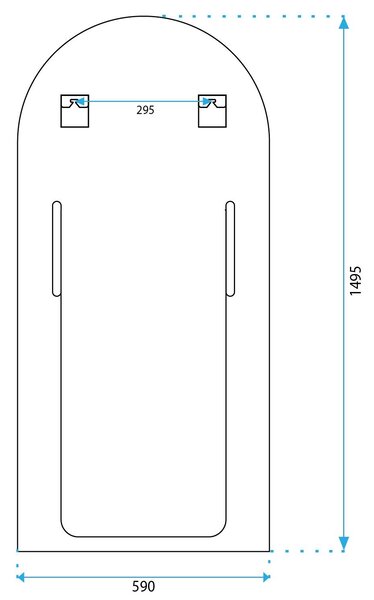 Oglindă Albă de Perete/Pe Suport 150 cm 109