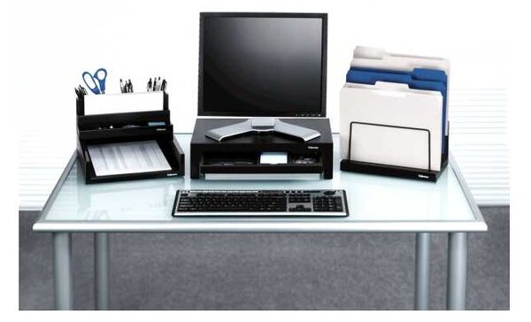 Suport pentru monitor Fellowes Designer Suites, negru