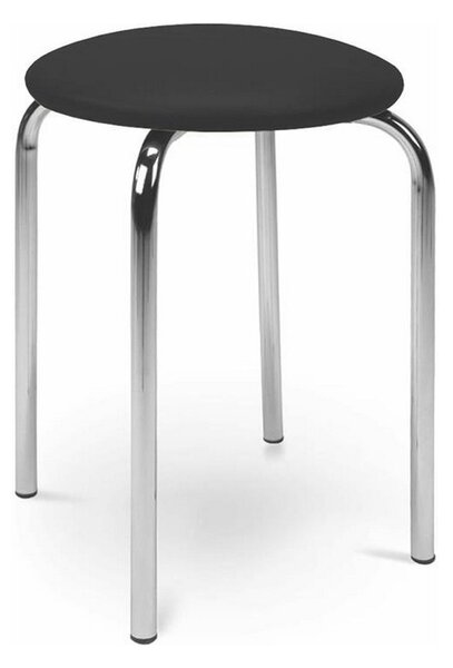 Scaun CHICO, negru/crom, PVC, 41x44 cm