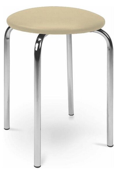 Scaun CHICO, crem/crom, PVC, 41x44 cm