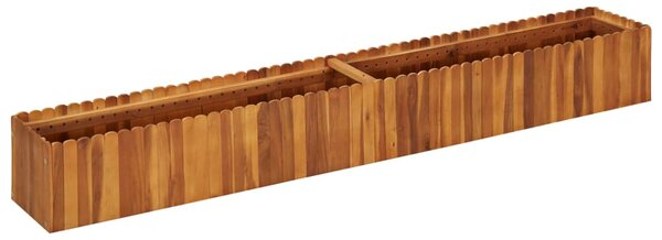 Strat înălțat de grădină, 200x30x25 cm, lemn masiv de acacia