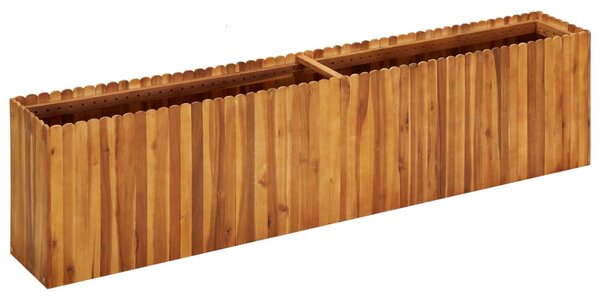 Strat înălțat de grădină, 200x30x50 cm, lemn masiv de acacia