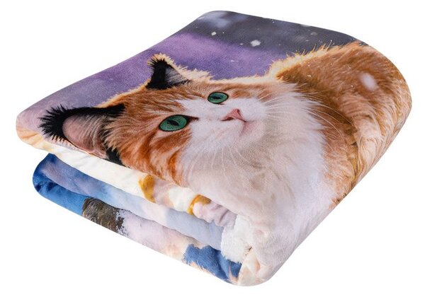 Pătură cu blăniță SNOW CAT 140 x 200 cm
