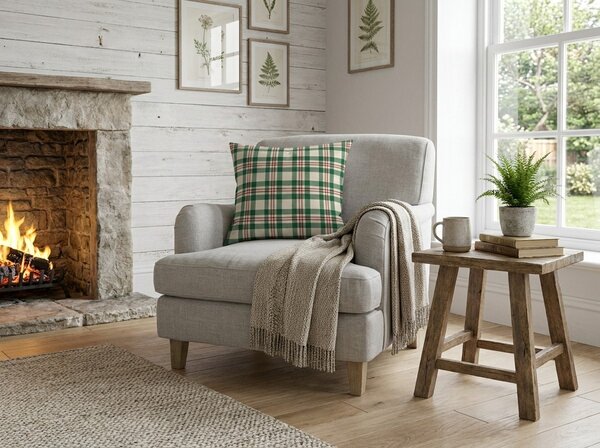 Husa din bumbac pentru perna WINTER PLAID 45x45 cm, colorat