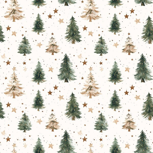 Fata de perna din bumbac CHRISTMAS FOREST 45x45 cm, colorat