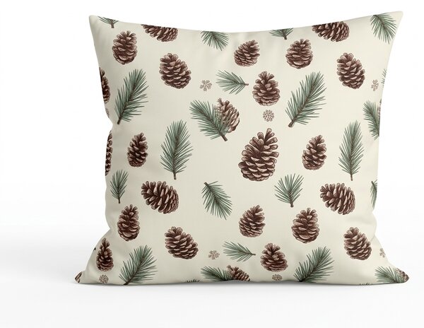 Fata de perna din bumbac PINE CONES 45x45 cm, colorat