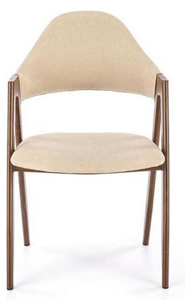 Scaun tapitat K344, bej, stofa, 51x57x82 cm