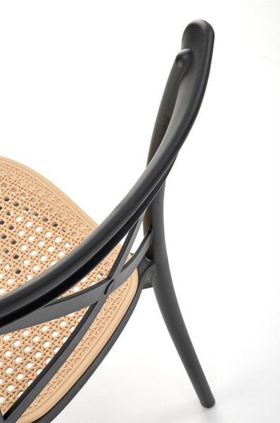 Scaun K512, negru, plastic, 47x51x87 cm