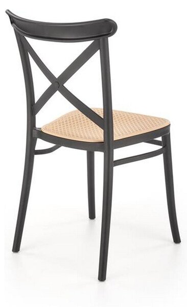 Scaun K512, negru, plastic, 47x51x87 cm