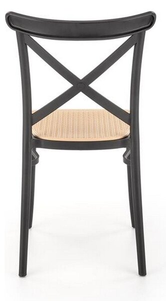 Scaun K512, negru, plastic, 47x51x87 cm