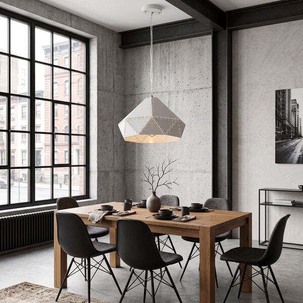 Lampa DE TAVAN SUSPENDABILA metal alb APP237-1CP