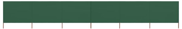 Paravan anti-vânt cu 6 panouri, verde, 800 x 120 cm, textil