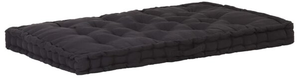 Pernă podea canapea din paleți, negru, 120 x 80 x 10 cm bumbac
