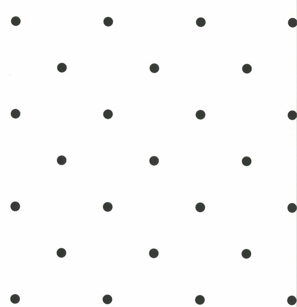 Noordwand Fabulous World Tapet Dots, alb și negru, 67105-3 67105-3