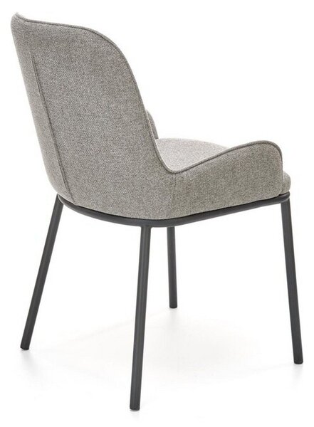 Scaun K481, gri/negru, stofa clasica/metal, 54x60x83 cm