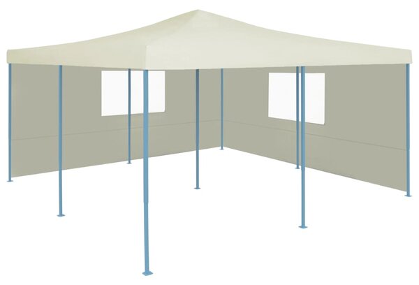 Pavilion pliabil cu 2 pereți laterali, crem, 5 x 5 m