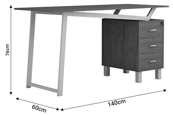 Birou Prosper Pako World Nuc 140x60x76 cm