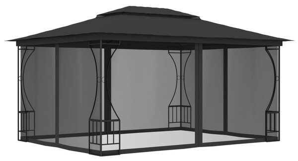 Pavilion cu plase, antracit, 300 x 400 x 265 cm