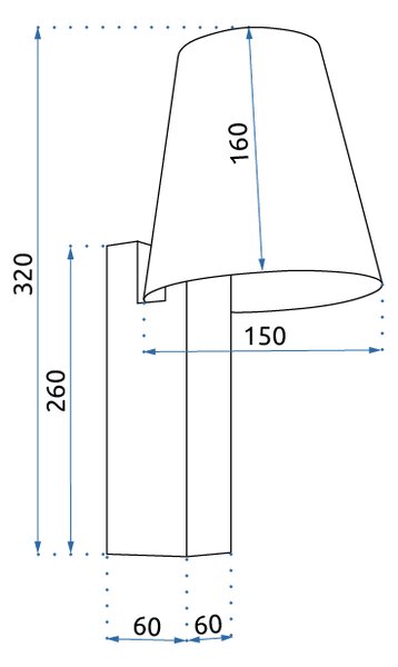 Lampa de perete LOFT APP1279-1W BLACK