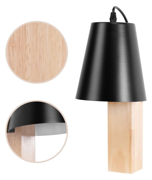 Toolight Instrument, lampă de perete 1xE27 APP1279-1W, negru-maro, OSW-07989